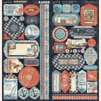 Graphic 45 Catch of the Day 12x12 Inch Collection Pack (4502176)